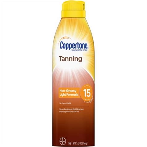 Coppertone Tanning Sunscreen Spray SPF 15, 5.5 fl oz - Kroger