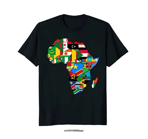 Men Funny T Shirt Women Cool tshirt Africa map t shirt African Country ...