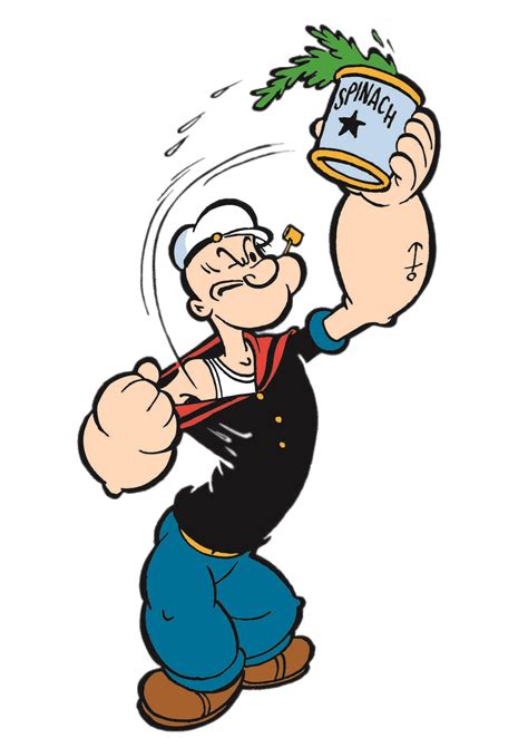 Popeye With Can Of Spinach transparent PNG - StickPNG