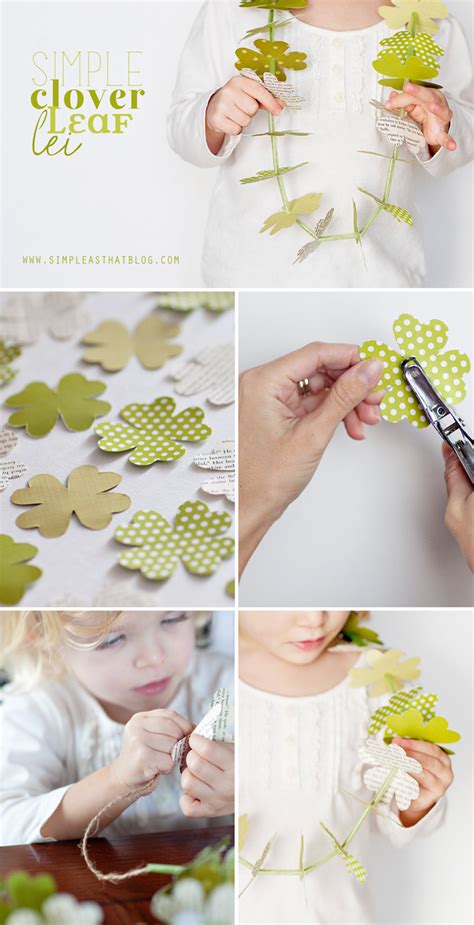 Clover Leaf Lei Kids Craft