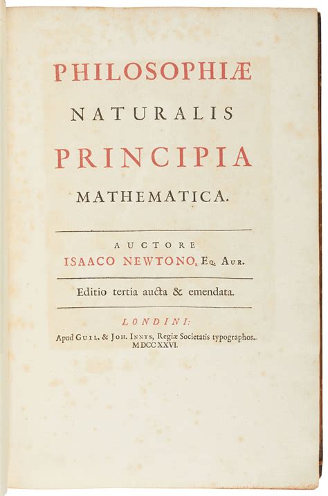 NEWTON, Sir Isaac (1642-1727). Philosophiae naturalis principia ...