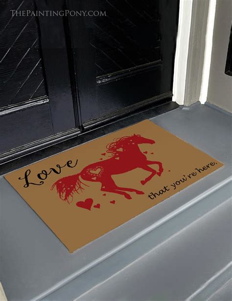 Heart Horse Equestrian Welcome Door Mat | Welcome door mats, Horses, Equestrian