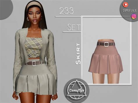 The Sims Resource - SET 233 - Pleated Skirt | Sims 4 dresses, Sims 4 ...