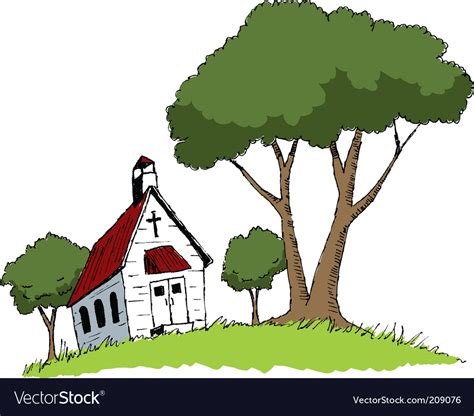 Country church Royalty Free Vector Image - VectorStock