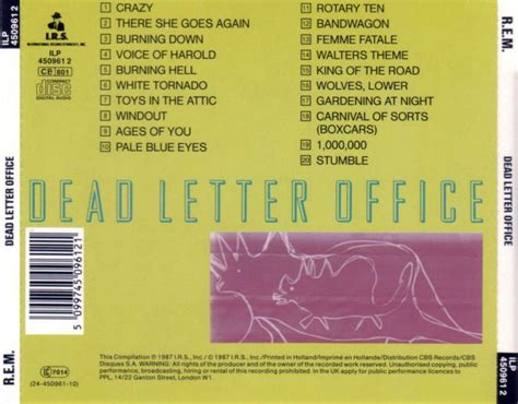 Musicotherapia: R.E.M. - Dead Letter Office (1987)