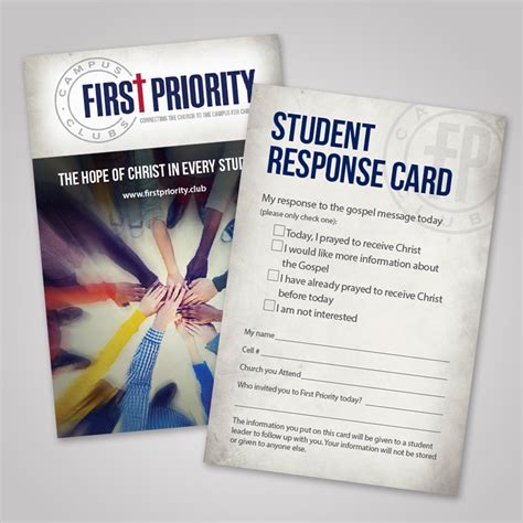 Student Response Cards – pk of 12 – First Priority Club