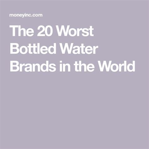 22 Worst Bottled Water Brands to Avoid Drinking (In 2023) | Water ...