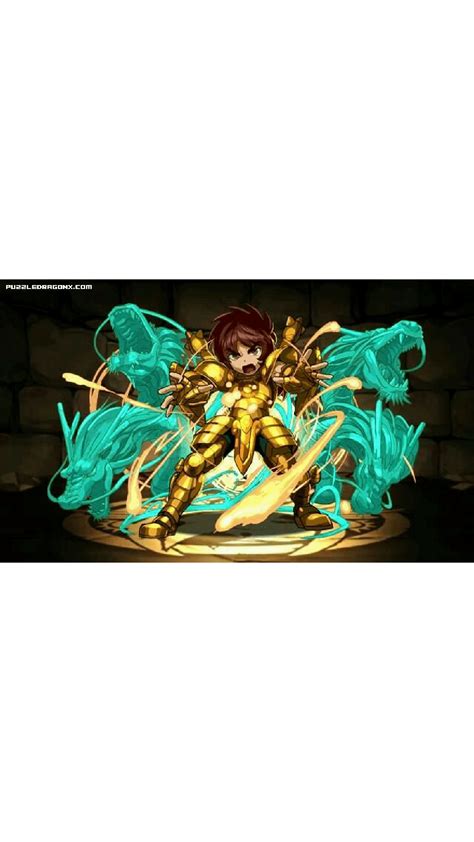 an animated image of a woman with green hair and gold armor, standing in front of a
