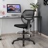 Mesh Drafting Chair Mid Back Office Chair Adjustable Height W/footrest Armless : Target