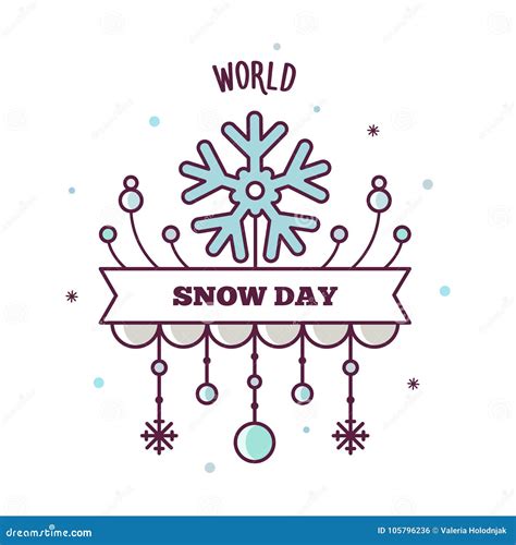 World Snow Day. Vector Illustration. Stock Vector - Illustration of ...