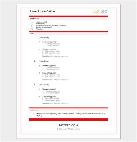 Presentation Outline Template - 19+ Formats for PPT, Word & PDF