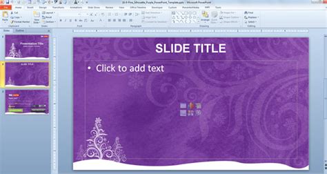 Free Purple Christmas PowerPoint Template - Free PowerPoint Templates - SlideHunter.com