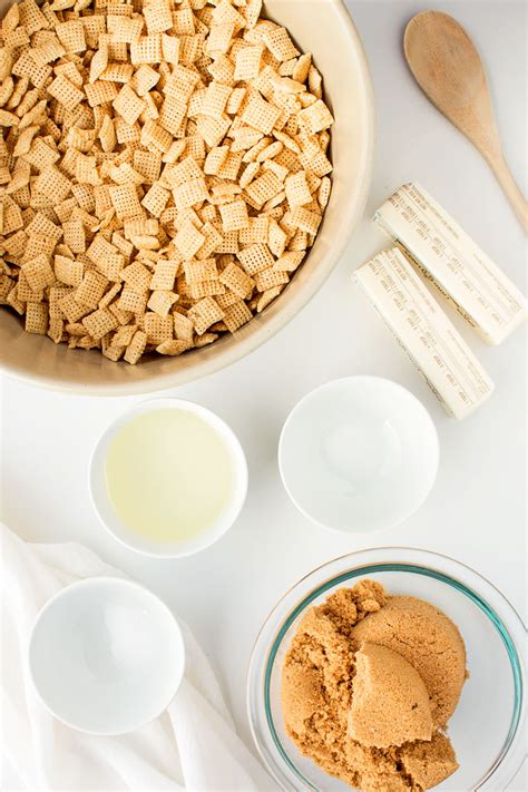 Caramel Chex Mix Recipe - The Bearfoot Baker