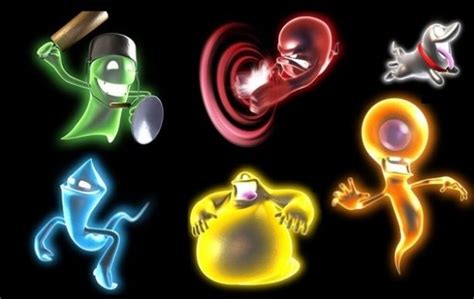 Ghosts from Luigi's Mansion: Dark Moon- Greenie, Slammer, Polterpup, Hider, Gobber, and Polte ...