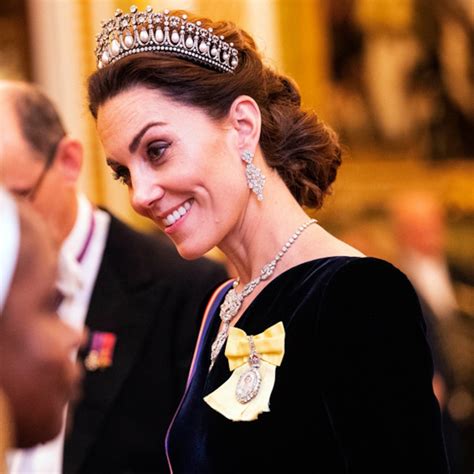 Kate Middleton Sparkles in Lover's Knot Tiara at Diplomatic Reception