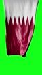 The Qatar Flag Rolled Up In A Cylindrical Shape Unfolds And Waves As It Spins High-Res Stock ...