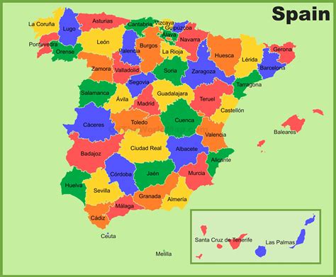 √ Map Of Spain Regions And Cities / Study In Spain Top Universities : The country's regions have ...