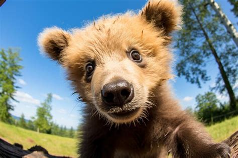 Bear Cub A Happy Pose Images - Free Download on Freepik