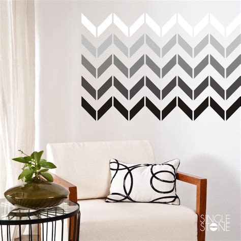 Wall Decals Chevron Pattern smaller design Vinyl Art