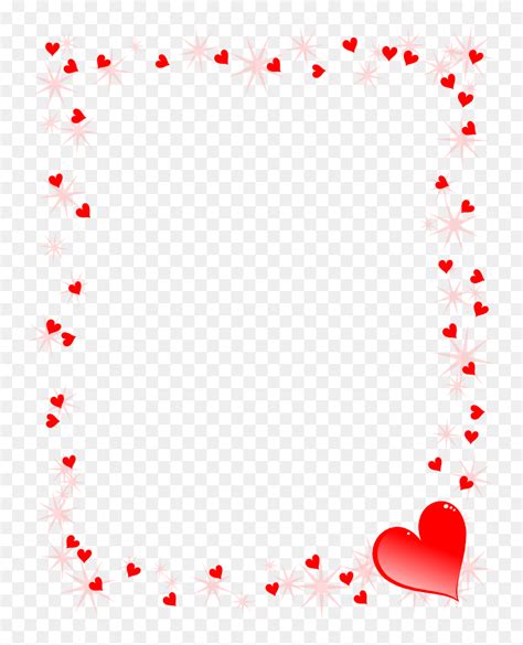 Clipart Hearts Borders - Heart Clipart Border, HD Png Download - vhv