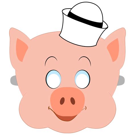 3 Little Pigs Mask Template | Free Printable Papercraft Templates