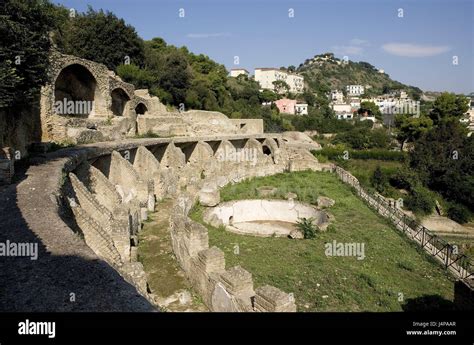 Italy, Baiae, archaeological park, Therme, chambers, park, Thermenareal ...