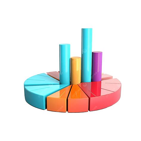 Data Chart With 3d Shapes Bar Chart An Infographic 3d Rendering Illustration, 3d, 3d Rendering ...