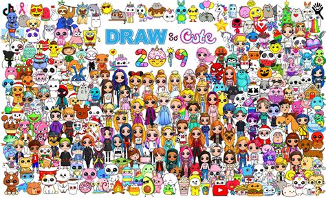 Draw So Cute Coloring Notebook Pages - bellajapapu