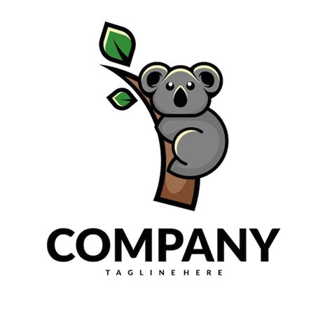 Koala logo vector | Vector Premium