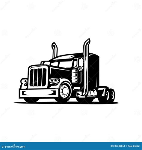 Trucking 18 Wheeler Semi Truck Vector Image | CartoonDealer.com #207349861