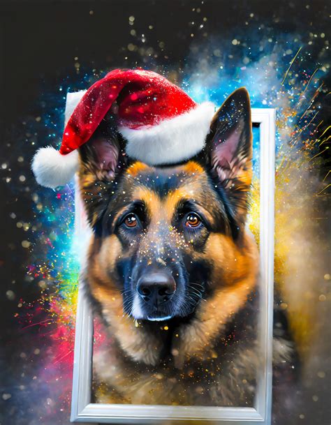 Dog, German Shepherd, Christmas Day Free Stock Photo - Public Domain Pictures