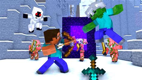 Herobrine And Steve Fighting