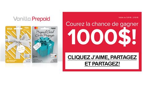 Concours: Gagnez une carte de crédit prépayée Master Card de 1000$!