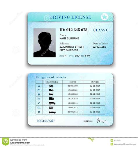 Driver License Illustration Stock Vector – Illustration Of Pertaining To Blank Drivers License ...