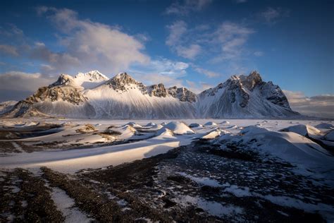 Iceland, mountains, nature, landscape, winter, snow HD Wallpaper