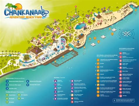 Chankanaab Beach Adventure Park Map and Brochure (2021 - 2023) | ThemeParkBrochures.net