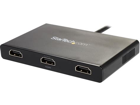 StarTech.com MSTMDP123HD Mini DisplayPort to HDMI Multi Monitor Splitter - 3-Port MST Hub - mDP ...