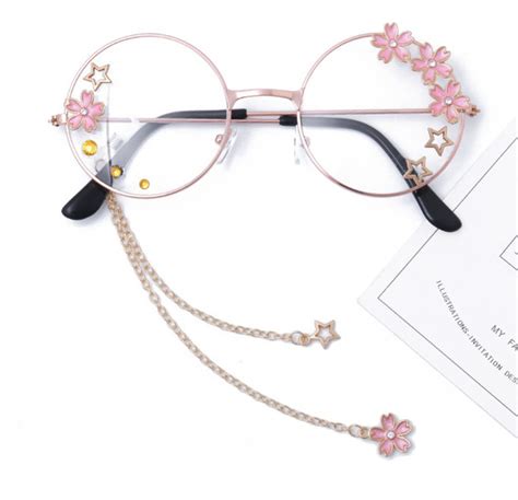 Sakura Cosplay Frames Glasses Cute Y2k 90s Cute Glasses Pink - Etsy UK