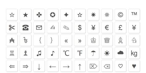 Text Symbols 12 animal symbols font images - singyenyang