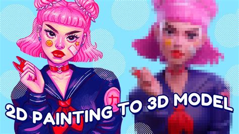 2D PAINTING TO 3D DIGITAL SCULPTURE | Collaboration with Follygon - YouTube