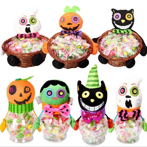 Newest Halloween Cany Wicker Basket Ghost Halloween Decor Children ...