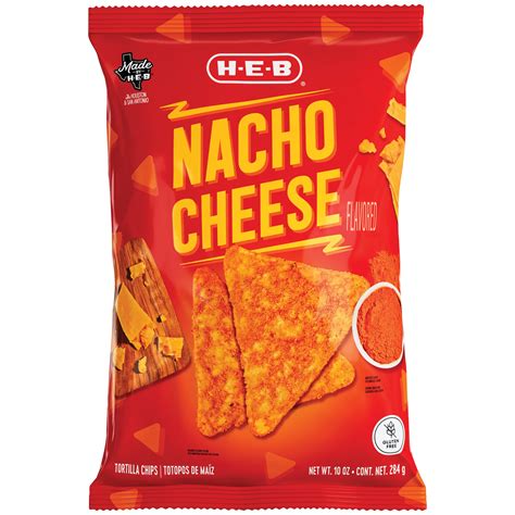 H-E-B Nacho Cheese Flavored Tortilla Chips - Shop Chips at H-E-B