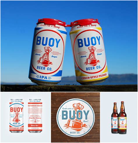 Agency: Grady Britton | Project: Buoy Beer label & package design Can Design, Print Design ...