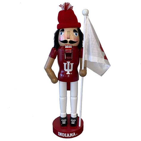 12'' Indiana Hoosiers Mascot with Flag Nutcracker | Michaels