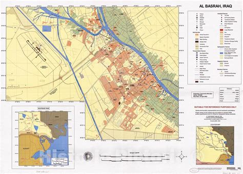 Historic 2003 Map - Al Basrah, Iraq - Historic Pictoric