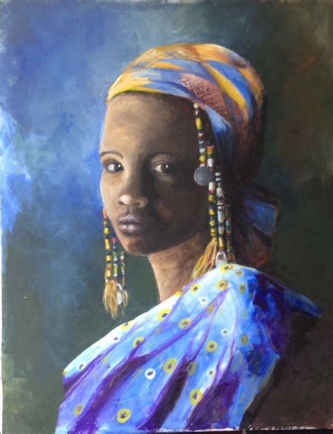 Acrylic portrait of African woman by Miki Kline. Sold. Jeni Simmons. Seattle. USA Seattle Usa ...