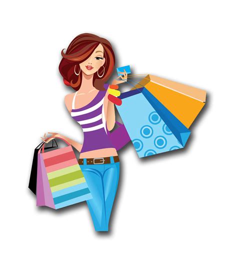 Shopping Cartoon - Cartoon Women Shopping png download - 1198*1298 - Free Transparent Shopping ...