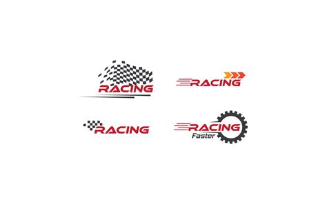 Set of Race flag logo vector template - TemplateMonster