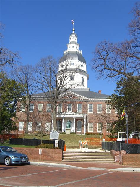 Photo: Maryland State House and Marker