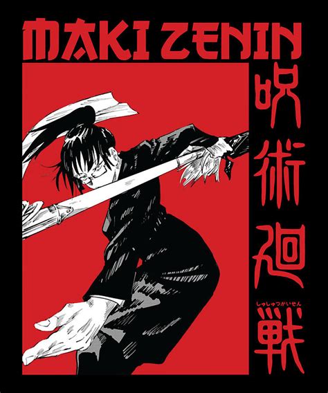 Hardship Cursed Old Friend Character Maki Zenin - Jujutsu Kaisen Anime- Vintage Art Gifts For ...